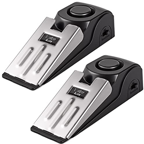 Lot de 2 butées de porte avec alarme et alarme 120 dB
