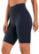 CRZ YOGA Naked Feeling Damen Radlerhose Blickdicht Hohe Taille Kurze Sporthose Yoga Sommer Shorts für Gym Sport - 20cm Marine 40