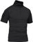 KEFITEVD Taktisch Shirt Herren Kurzarm Militär T-Shirt Stehkragen Atmungsaktiv Tactical Hemd Airsoft Uniform Arbeitsshirt Outdoor Schwarz 3XL
