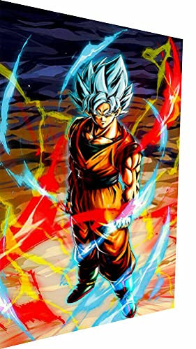 Magic Canvas Art - Bilder Dragon Ball Son-Goku Leinwandbild 1- teilig Hochwertiger Kunstdruck modern Wandbilder Wanddekoration Design Wand Bild, Größe: 60 x 40 cm