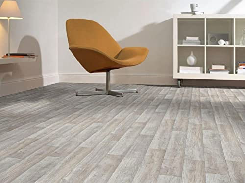 PVC Bodenbelag Vinylboden in stilvollem Holz-Trend, Zuschnitt (2m breit, 8m lang)