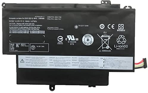 45N1704 45N1705 45N1706 45N1707 Laptop-Akku-Ersatz für Lenovo Thinkpad 12.5 S1 Yoga 20CDS00500 20CDS00800 20CDS00700 Series(14.8V 47Wh)