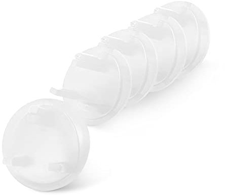 Kidoola Pack of 24 Socket Covers, Child Proof Home Safe Plug Protectors, Electrical Insulation Plastic Socket Guards Caps for Children and Baby Safety for Home, School, Kindergarten, Nursery - White