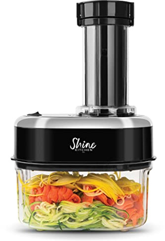 Shine Kitchen Co. SES-100 Electric Vegetable Spiralizer with No Slip Veggie Grip