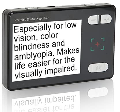 Handlupe, 3,5-Zoll-HD-Digital-Lesehilfe-Lupe mit Griff, 1 MP, 2- bis 32-facher Zoom, 26 Farbmodi, für Sehbehinderte und Sehbehinderte