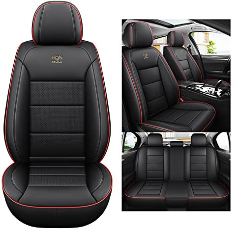 nenyan Autositzbezüge Komplett Set Universal | Schonbezüge für ALFA Romeo Giulia Mito Stelvio GT Giulietta | Auto Sitzbezüge Schwarz