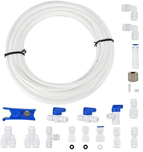 CGELE Kühlschrank-Montage-Set - Weiß/Opulenter Garten - Polypropylen - Kit - 16 bar - 1,25 Zoll OD - 39,4 ft - Montage-Set (Installation Kit) - 1 Stück