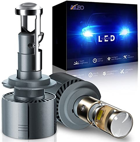 VECHII 2 Uds. Bombillas LED para Faros Delanteros, LED Canbus Super Mini Lente De Proyector 80W Bombilla para Automóviles 16000LM Kit De Conversión RHD LHD,9006