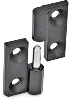 Ganter Normelemente | Aushängbare Scharniere | Zink-Druckguss | GN 337-ZD-50-50-A-2-SW | 50x50mm | Anschlag links