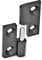 Ganter Normelemente | Aushängbare Scharniere | Zink-Druckguss | GN 337-ZD-50-50-A-2-SW | 50x50mm | Anschlag links