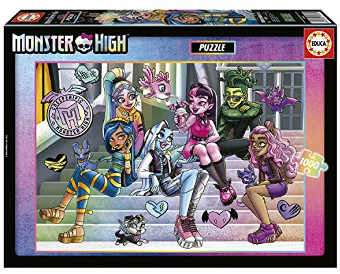 Educa - Puzzle 1000 Teile für Erwachsene | Monster High, 1000 Teile Puzzle für Erwachsene und Kinder ab 14 Jahren (19703)