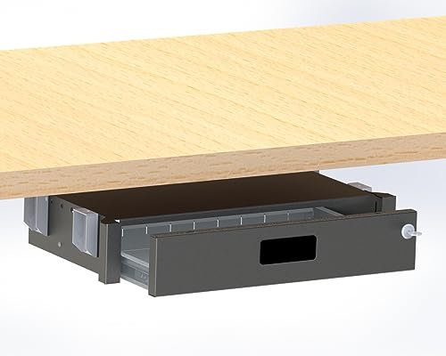 Compac Sys Werkbank Unterbauschrank (Schwarz RAL 9005, 300x500x90mm (T/B/H) mit Schloss)