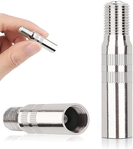 TERJBG 2 Stück Ventilverlängerung Autoventil, Autoventil Ventil Verlängerung Adapter, Verlängerung der Ventilkappe mit Gewinde, Ventil Verlängerung für Scooter, Auto, PKW (39mm)