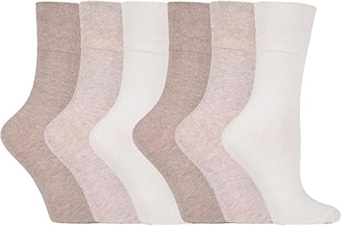 ITRAT Diabetic sock for Woman- Non Elastic Wide Honey Comb Top Soft Cuff Ankle Wide Grip Odema Friendly Non Binding Circulatory For Swollen Feet legs Size 4-7