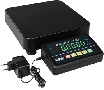 G&G PSA 50Kg/1g Paketwaage Plattformwaage Briefwaage Boden aus Aluminumguss LED