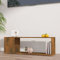 ZEYUAN Mueble para TV, Mueble Salon, Mueble TV Salon, Mueble pequeño, Mesa Auxiliar TV, Mesa De Televisión, Madera contrachapada Roble Ahumado 100x24x32 cm