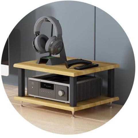 2/3/4-stufiger HiFi-Audioschrank Mehrschichtiger Standschrank Für Zu Hause HiFi-Rack-AV-Regal HiFi-Ständer Für Plattenspieler Unterhaltungsmedieneinheit ( Color : Wood color , S : 40*35*22cm(2Tier) )