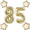 Blasses Gold Luftballons Zahl 85+4 pcs stern Folienballon Zahl 85 .Geburtstag frau mädchen,85 Riesenzahl Ballons 85 .geburtstagsdeko mann,Zahlenballon 85, Helium Ballons 85 Zahlen Luftballon