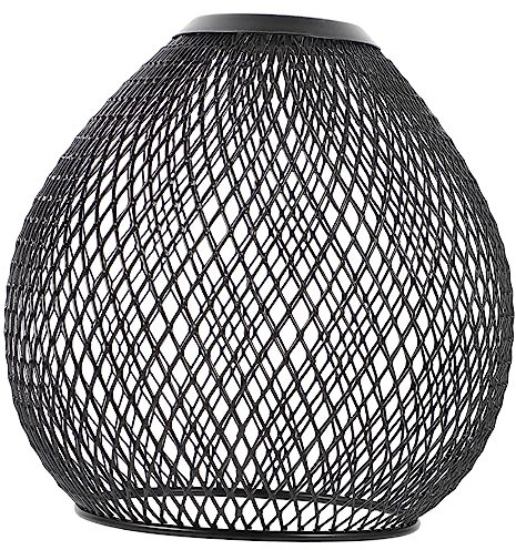 BESPORTBLE Retro Lampenschirm Metall Hängend, Schwarz, E26/e27, 13.8x13.5cm, Hohl Design, Ideal Für Küche, Esszimmer, Schlafzimmer, Café, Bar, Hotel, Club