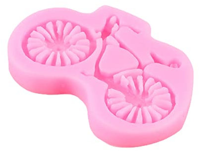 Exingk Silikonform, Fahrräder, Harz, Schlüsselanhänger, Gießformen, Fahrrad, Epoxidform, für Schmuck, DIY, Silikonform, Kuchenformen, Backform, Schokolade, Fondant