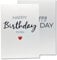 Geburtstagskarte HAPPY BIRTHDAY mit rotem Herz (2 Motive) mit Umschlägen aus Kraftpapier - Premium Set Klappkarten Leinenstruktur