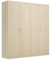 amuéblate online - Armario 4 Puertas Batientes con Altillo Modelo Indiana para Dormitorios de Matrimonio o Individuales, Color Puccini, Medidas: 196 cm (Ancho) x 208 cm (Alto) x 50 cm (Fondo)