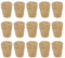 sourcing map Tappi in sughero affusolato, 17 x 12 x 22 mm, in legno, a tenuta stagna, per bottiglie di vino, birra, artigianato, tappi di ricambio per laboratorio, colore legno scuro, confezione da 15