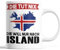 Island Tasse | die tut ni die will nur nach Island | islandische Geschenk Islandische Flagge Tasse Islandischen Würzeln Kaffeebecher lustig