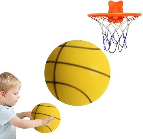 Silent Basketball Dribbling Indoor,Größe 7 Silent Ball Trainingsball Soft Basketball | Unbeschichteter, hochdichter Schaumstoffball, geräuscharmer Basketball-Trainingsball für verschiedene Indoor-Akti