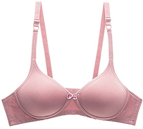Generico Reggiseno Brillantini Reggiseno Brassiere Donna Reggiseno Sexy e Confortevole Doppio Sottile Traspirante da Donna Senza Reggiseno Anello in Acciaio Reggiseno Spalline (Rose Gold, 40)