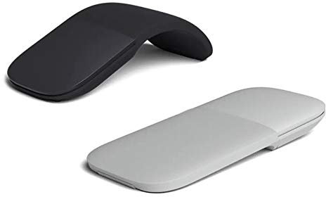 Fdit Mouse Wireless Ad Touch Pieghevole per Notebook, Mouse per PC Silenzioso Ed Ergonomico con Connessione per Chi Lavora in Ufficio (BLACK)