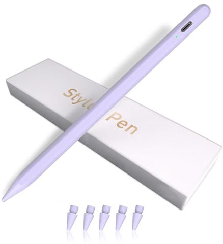 Lápiz para iPad de 9ª y 10ª generación, lápiz capacitivo de carga rápida para rechazo de palma y sensibilidad de inclinación, compatible con iPad Pro de 11/12.9 pulgadas, Mini 5/6, iPad 6/7/8/9/10