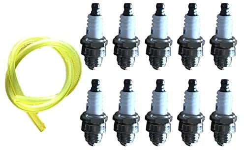 Jodriva 10 X Zündkerze Ersetzen, for BPMR7A 4626 WSR6F 7547 Champion RCJ6Y 852 10 * Zündkerze 1 * füße Kraftstoff Zündkerze für Freischneider
