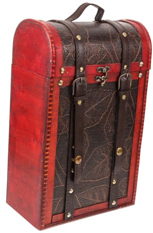 Holibanna Boîte à Vin Vintage Double Bouteille Coffret Élégant pour Vin pour Toutes Occasions