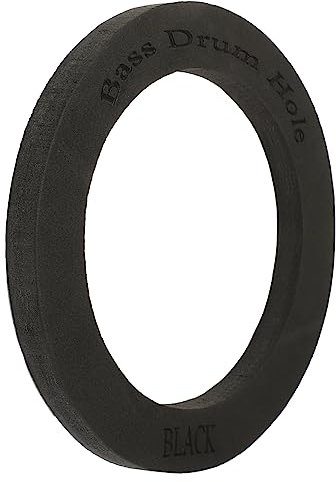 Kisangel Kick-Drum-Verstärker Drum Kit Accessoires Zubehör für Bassdrum-Verstärker Unterlage Schäume trete lautsprecher Bassdrum-Pad Stopper für große Trommeln Schaum Black