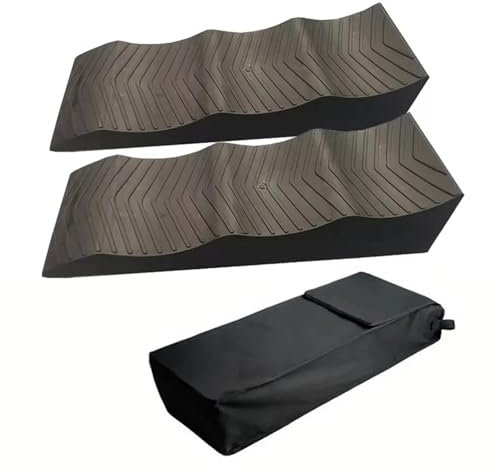 SynapSYA Auffahrkeile FüR Wohnmobil Caravan Level Ramps Bewertet Bis 10 Tonnen 3 Schritt Tragbare Auto Kunststoff Reifen Rampe RV Camper Level Heben