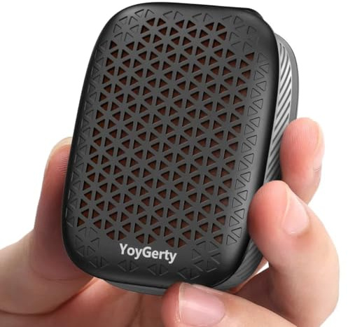 yoygerty Altoparlante Bluetooth 5.4 indossabile 2025, mini altoparlanti portatili wireless IPX7, impermeabile a clip, microfono integrato, musica e chiamate in vivavoce, per lavoro/ciclismo/casa/festa