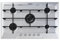 Piano Cottura Cucina 5 Fuochi Gas, Tripla Corona, Griglie in Ghisa, Coprifiamma smaltati, Accensione Elettronica, Valvola Sicurezza, 76x50 cm (Incasso 56x48), INOX, KF FOSTER 7666062