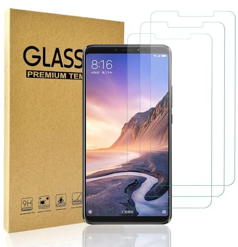 Generisch Protector de Pantalla para Xiaomi Mi Max 3, 9H Dureza Cristal Templado móviles película blindada HD protectora 3 Piezas