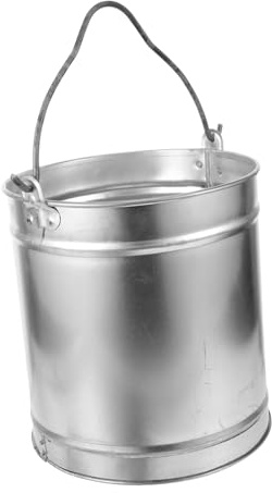 WEKADRIN Secchio Per Cenere in Metallo Manico, Secchio Per Carbone Da Esterno Per Caminetto e Barbecue, Contenitore Per Cenere Resistente e Facile Da Pulire Per Uso Domestico e Giardino
