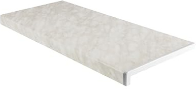 Dekofasada Fensterbank für Innen, Fensterbrett aus PVC mit Abschlusskappen, Pflegeleichte Innenfensterbank aus Kunststoff, für Fenster aus PVC, Holz & Aluminium, 30 x 60 cm, Marmor