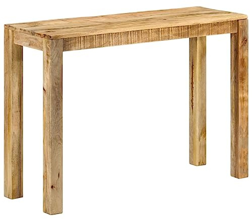 Solivagant Table Console 110x35x76 cm Bois de manguier Brut,(14.84 KG)