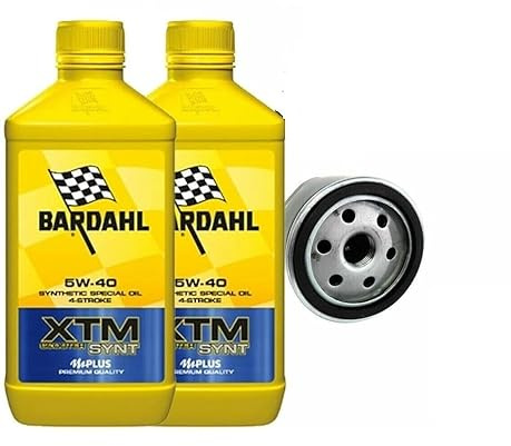 KIT TAGLIANDO OLIO XTM 10W40 (2 LITRI) compatibile con BARDAHL XT + FILTRO OLIO 82635R COMPATIBILE CON PIAGGIO BEVERLY 250 300 RST HPE