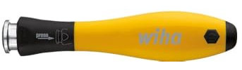 Wiha Schraubendrehergriff SoftFinish®-telescopic ESD für Elektroniker (31498), für Verschraubungen an elektrostatisch empfindlichen Bauteilen, mit 4 mm-Sechskantaufnahme für SYSTEM 4 Klingen