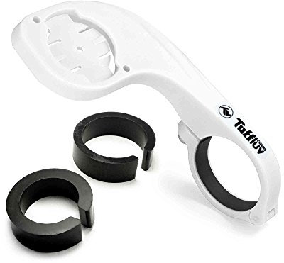 TUFF LUV Lollipop Handlebar Mount Adapter Compatible With Garmin Edge GPS Bike Computer - White