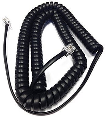 The VoIP Lounge Replacement 12 ft Black Handset Curly Cord for Cisco 9900 8900 8800 6900 Series IP Phones 9951 9971 8941 8945 8961 8831 8841 8851 8861 6961 6945 6941 6921 6911 6901