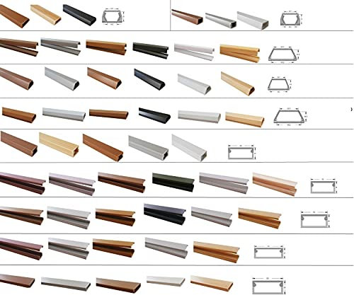 netproshop 1 Meter Kabelkanal selbstklebend Wandmontage, Größe Kabelkanal:8x9mm, Farbe Kabelkanal:Braun