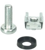 M-Cab 7200157 Rackzubehör Cage Nuts Pack - Rack-Zubehör (Cage Nuts Pack, Silber)