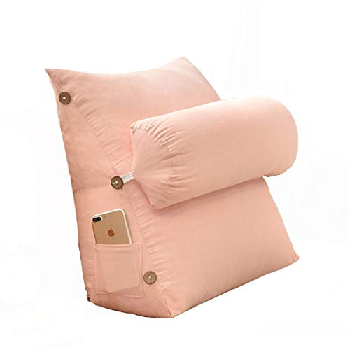 Dreieck Kissen Zurück Keil Bambuskohle Kissen Waschen Baumwollkissen Bett Kopf Kissen Triangle Sofa Rückenkissen Abnehmbar Und Waschbar Lesekissen (Farbe : C, größe : 45 * 45cm)