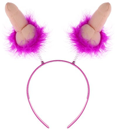 CHICTRY Femme Bandeau en Forme de Rose avec des Plumes pour Cheveux Drôle Accessoires pour Célibataire Bachelorette Partie Filles Fête Jeux Rose Rouge Taille unique